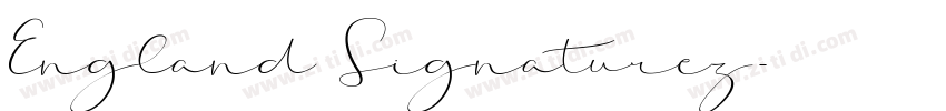 England Signaturez字体转换
